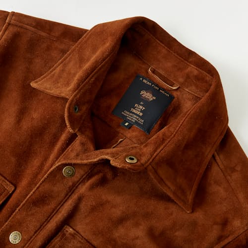 laydown image of Golden Bear Suede Shirt