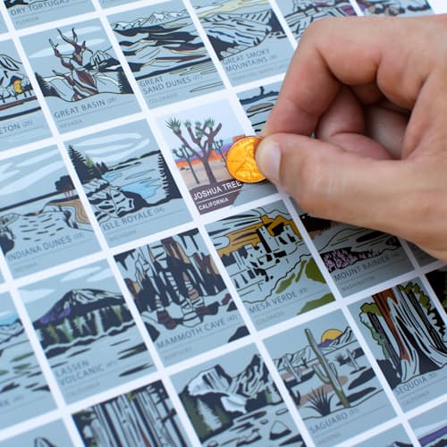 laydown image of National Parks Scratch Off