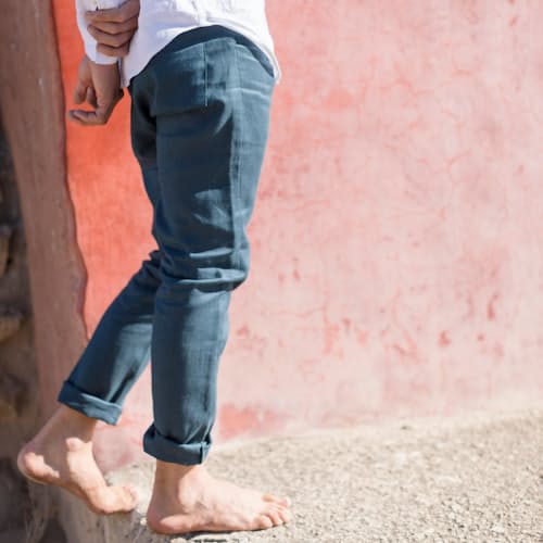 lifestyle image of Cham Linen Pants