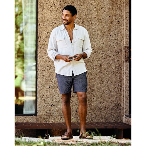 lifestyle image of Double Gauze Utility Shirt