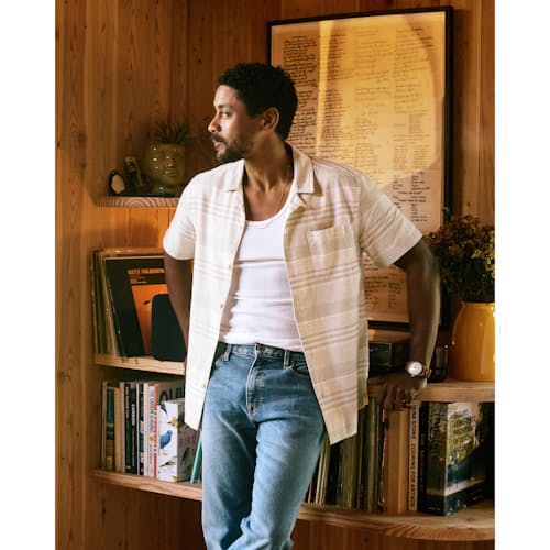 Dorian is 5'11" and wearing a Medium