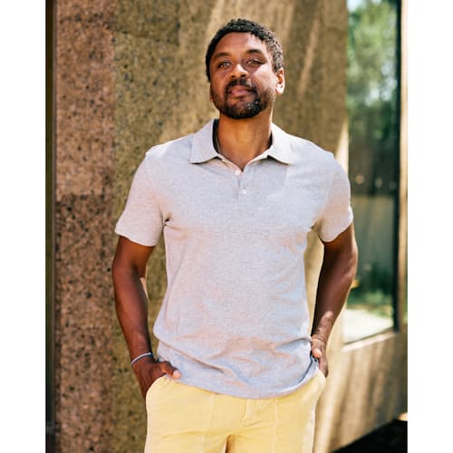 lifestyle image of Cotton Hemp Polo Shirt