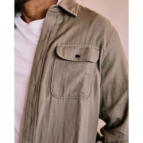 lifestyle image of Double Gauze Utility Shirt