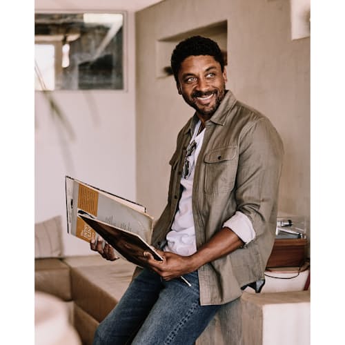 lifestyle image of Double Gauze Utility Shirt