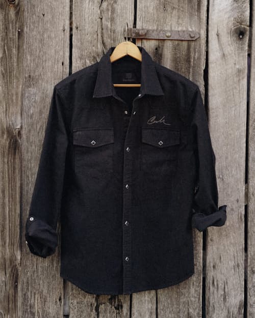 lifestyle image of Cash Diamond Snap Western Shirt