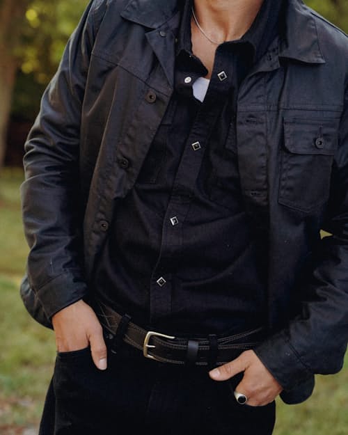lifestyle image of Cash Diamond Snap Western Shirt