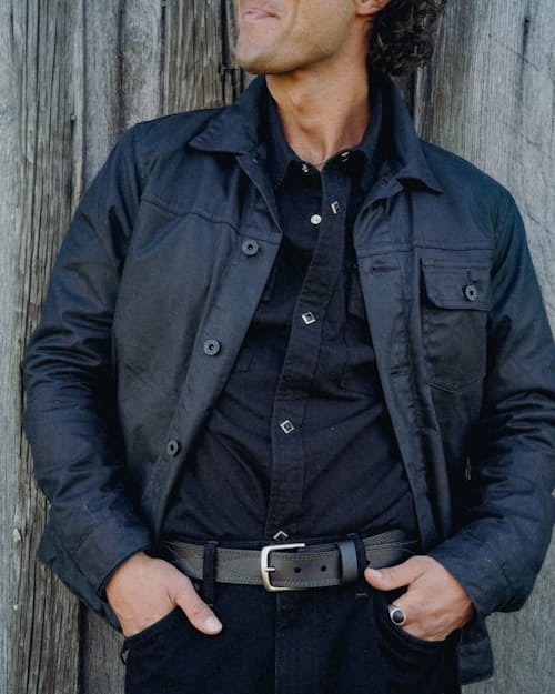 lifestyle image of Cash Flannel-Lined Waxed Trucker