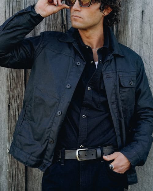 lifestyle image of Cash Flannel-Lined Waxed Trucker