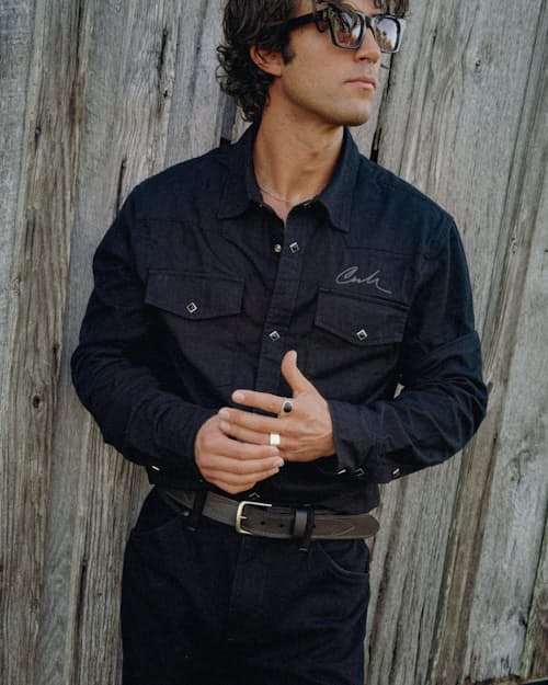 lifestyle image of Cash Diamond Snap Western Shirt