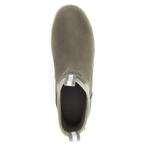 laydown image of Leather Ankle Deck Boot