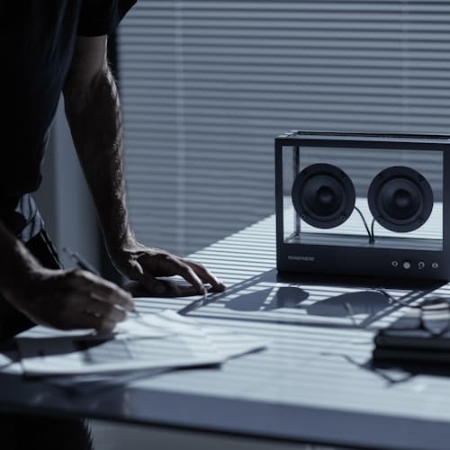 laydown image of Small Transparent Speaker