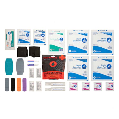 laydown image of MedPacks - Cuts & Scrapes