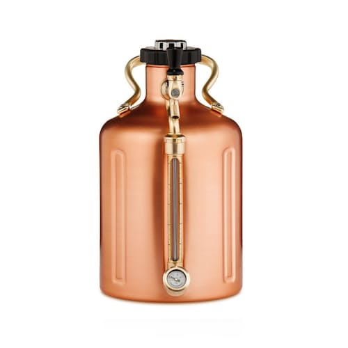 laydown image of uKeg 128 oz. - Copper Growler (w/CO2)