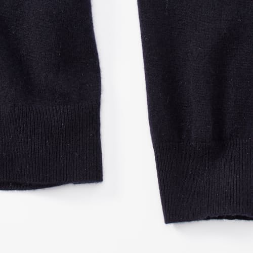 laydown image of Classic Cashmere Quarter Zip Sweater