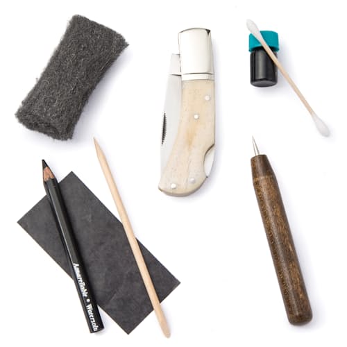 laydown image of Scrimshaw Knife Kit
