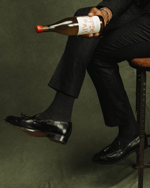 on model image of Tassle Loafer