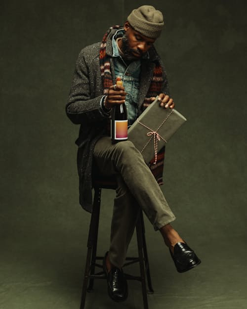 on model image of Corduroy Pant - HB Athletic Tapered