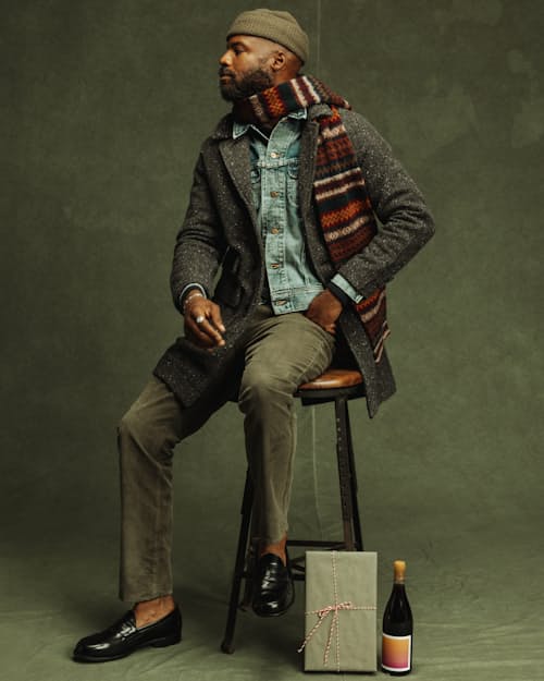 on model image of Corduroy Pant - HB Athletic Tapered