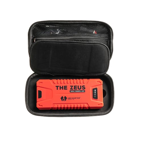laydown image of The Zeus - Power Bank + Car Battery Jump Starter