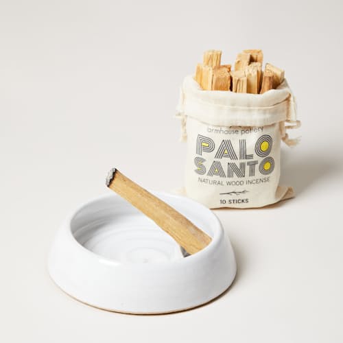 laydown image of Palo Santo Burner with Sticks