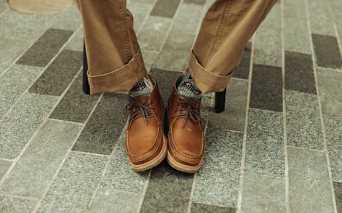 lifestyle image of Drift Moc Toe Boot