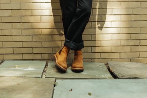 lifestyle image of Boone Wedge Chelsea Boot