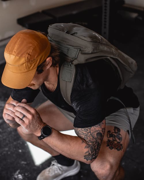 lifestyle image of Huckberry X GORUCK GR1 Slick Backpack - 26L