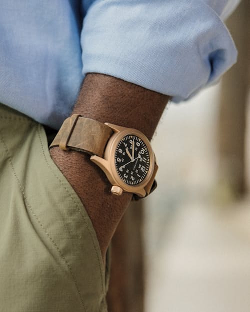 lifestyle image of Khaki Field Mechanical Bronze 38mm Watch