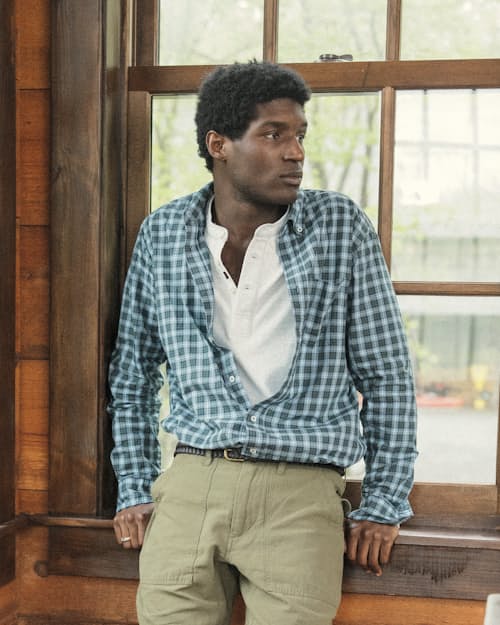 lifestyle image of Ringspun Henley