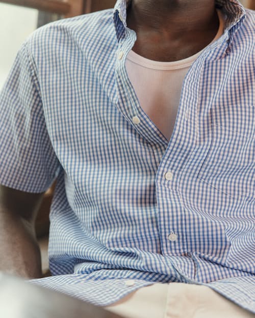 lifestyle image of Highland Blues Short Sleeve Shirt