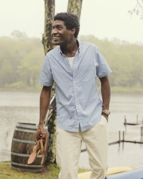 lifestyle image of Highland Blues Short Sleeve Shirt