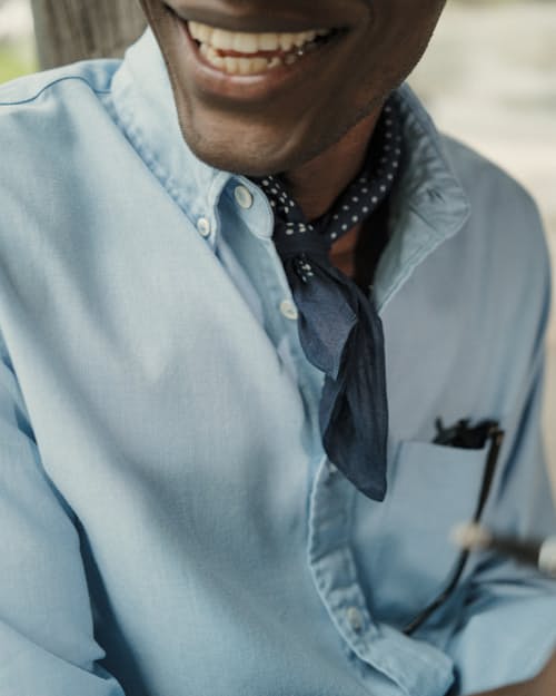lifestyle image of Highland Blues Long Sleeve Shirt