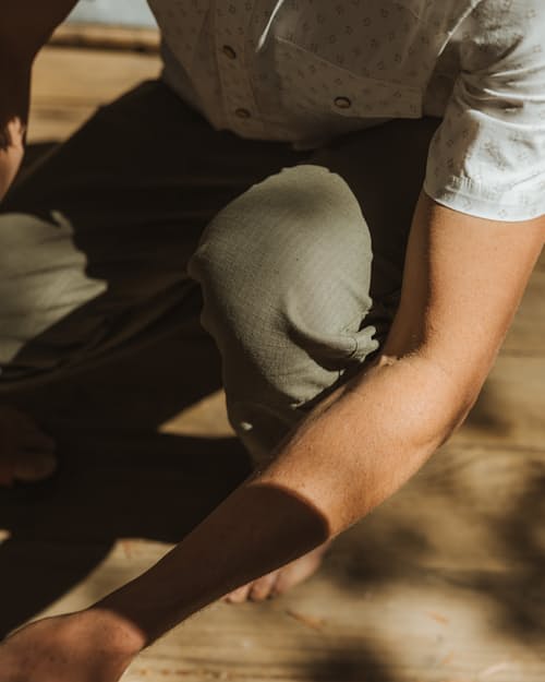 lifestyle image of Linen Ripstop Mill Pant