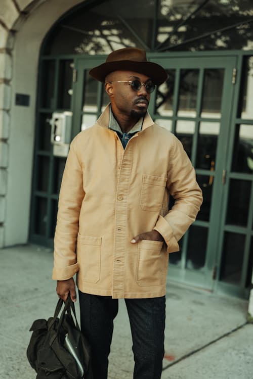 lifestyle image of French Moleskin Work Jacket