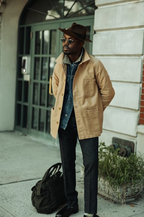 lifestyle image of French Moleskin Work Jacket