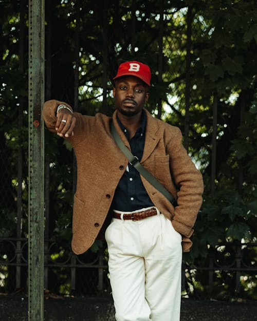 lifestyle image of The Boiled Wool Chore Blazer