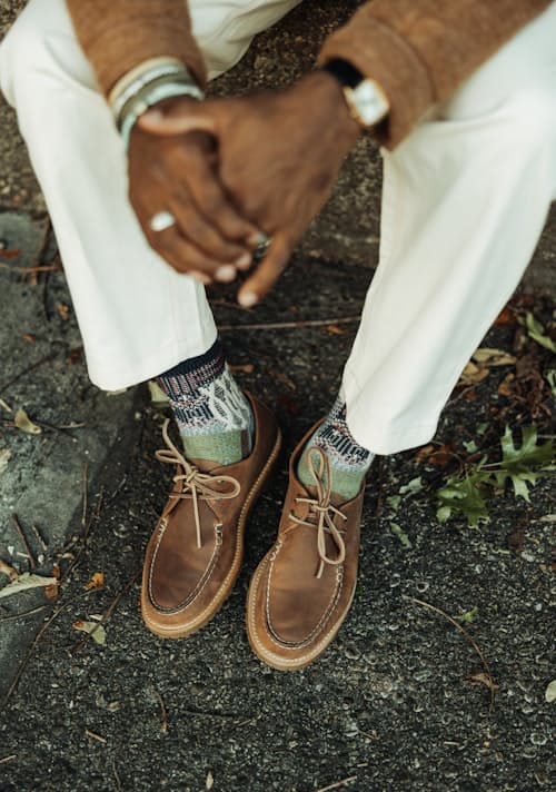 lifestyle image of Sperry x Huckberry Captain's Oxford