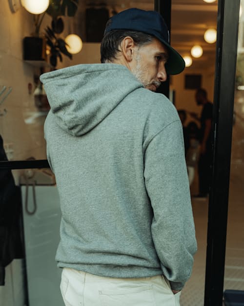 lifestyle image of Midweight Terry Pullover Hoodie