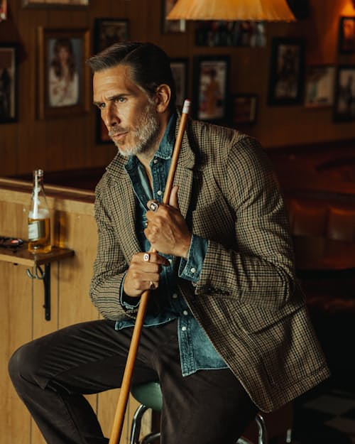 lifestyle image of Wool Utility Blazer