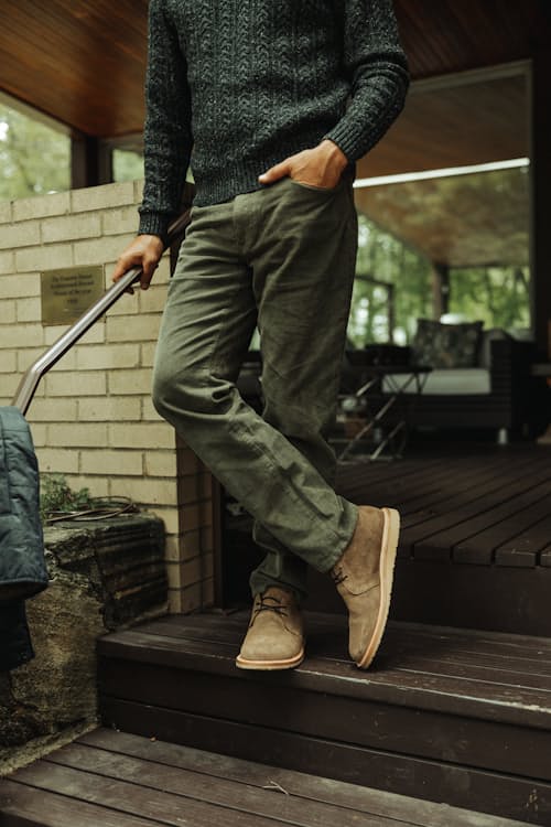 lifestyle image of Corduroy Pant - HB Straight