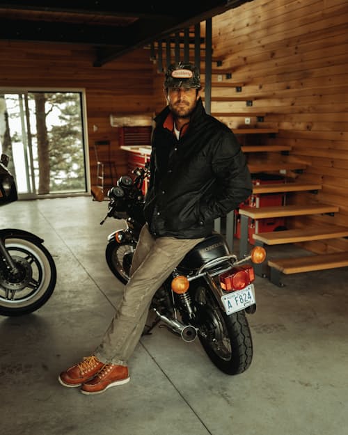 lifestyle image of American-Made Heritage Mill Pant