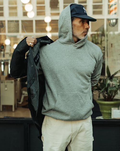 lifestyle image of Midweight Terry Pullover Hoodie