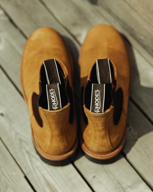 lifestyle image of Boone Lug Chelsea Boot