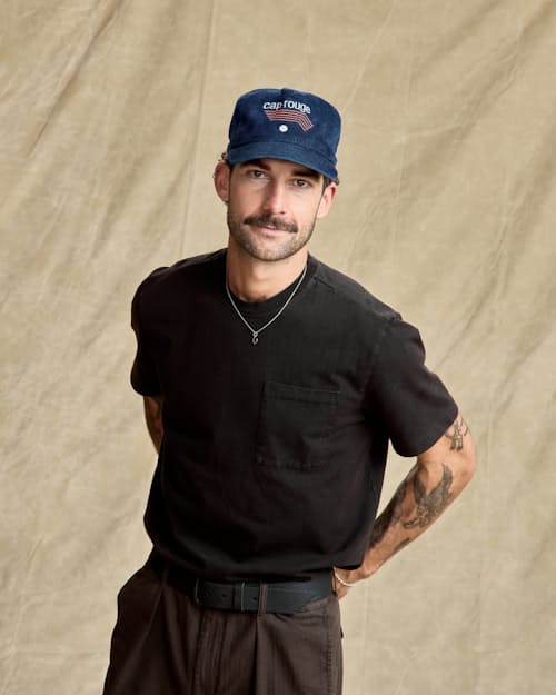 on model image of American Heavyweight Pocket T-Shirt