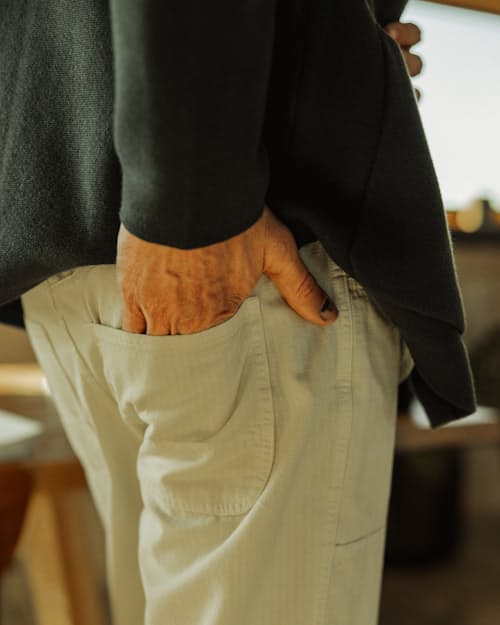 lifestyle image of Linen Ripstop Mill Pant