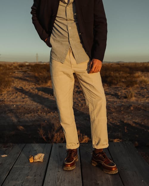 Nevin is 6’1, 160 lbs, and wearing size 31