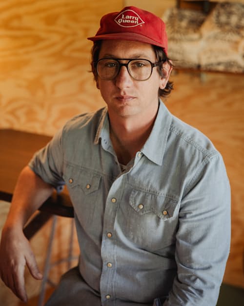 lifestyle image of Slub Chambray Sawtooth Western Shirt