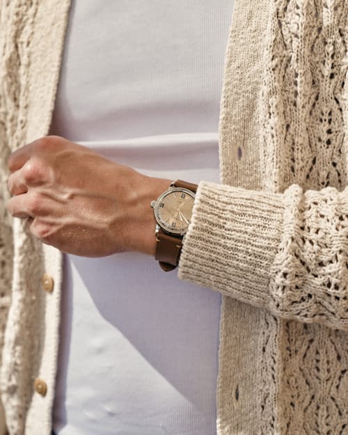 lifestyle image of Classic Lace Knit Cardigan