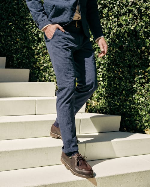 lifestyle image of Seersucker Chino Pant - HB Straight