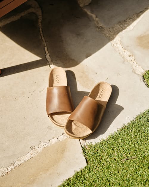 lifestyle image of Leather Slide